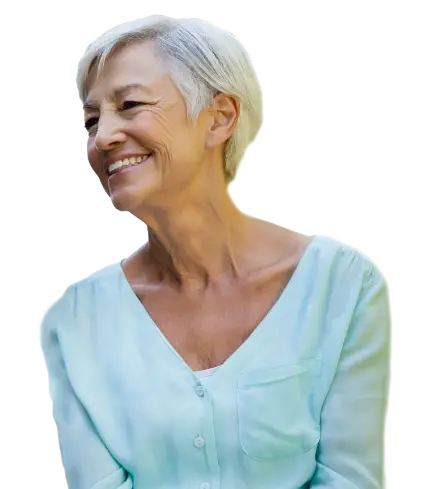 Woman with dentures